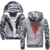 2020 Winter Mens Thick Sweatshirt Sacrifice Berserk Hoodies Brand Zipper Jacket Warm Fleece Thicken Coat Casual 21 - Anime Jacket UK Shop