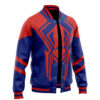Across The Spider Verse 2099 S Varsity Jacket F LEFT Mockup 1 - Anime Jacket UK Shop