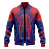 Across The Spider Verse 2099 S Varsity Jacket FRONT Mockup - Anime Jacket UK Shop