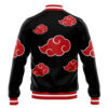 Akatsuki Pattern Naruto Varsity Jacket BACK Mockup - Anime Jacket UK Shop