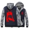 Anime Cos KILL la KILL blood Hooded Hoodie Matoi Ryuuko Cotton Casual Thick Fleece Hoodies Cardigan 3 - Anime Jacket UK Shop