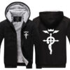 Anime Fullmetal Alchemist Hoodie Jacket Coat Winter Fleece Thick Warm Sweatshirts Long Sleeve Plus Size - Anime Jacket UK Shop