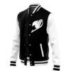 Black Fairy Tail Varsity Jacket FRONT RIGHT Mockup - Anime Jacket UK Shop