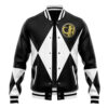 Black Ranger MMPR Varsity Jacket FRONT Mockup - Anime Jacket UK Shop