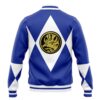 Blue Ranger MMPR Varsity Jacket BACK Mockup - Anime Jacket UK Shop
