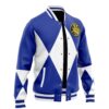 Blue Ranger MMPR Varsity Jacket F LEFT Mockup - Anime Jacket UK Shop
