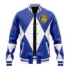 Blue Ranger MMPR Varsity Jacket FRONT Mockup - Anime Jacket UK Shop