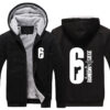 Dropshiping Winter Rainbow Six Siege Jacket Baseball Unisex Wool Liner Fleece Hoodie Thick zipper Sweatshirt For 4 - Anime Jacket UK Shop