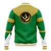 Green Ranger MMPR Varsity Jacket BACK Mockup - Anime Jacket UK Shop