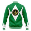 Green Ranger MMPR Varsity Jacket BACK Mockup - Anime Jacket UK Shop