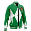 Green Ranger MMPR Varsity Jacket F LEFT Mockup - Anime Jacket UK Shop