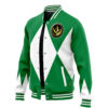 Green Ranger MMPR Varsity Jacket F RIGHT Mockup - Anime Jacket UK Shop