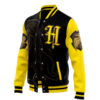 Hogwarts Legacy Hufflepuff V2 HP Varsity Jacket F RIGHT Mockup - Anime Jacket UK Shop