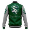 Hogwarts Legacy Slytherin HP Varsity Jacket BACK Mockup - Anime Jacket UK Shop
