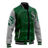 Hogwarts Legacy Slytherin HP Varsity Jacket F LEFT Mockup - Anime Jacket UK Shop