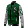 Hogwarts Legacy Slytherin HP Varsity Jacket F RIGHT Mockup - Anime Jacket UK Shop