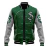 Hogwarts Legacy Slytherin HP Varsity Jacket FRONT Mockup 1 - Anime Jacket UK Shop