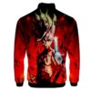 Ishagami Senku Dr. Stone Classic Red Dr.Stone Jacket Hoodie back - Anime Jacket UK Shop