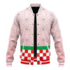 Nezuko Kamado Pattern DS Varsity Jacke FRONT Mockup - Anime Jacket UK Shop
