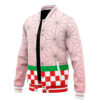 Nezuko Kamado Pattern DS Varsity Jacket F RIGHT Mockup - Anime Jacket UK Shop