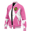 Pink Ranger MMPR Varsity Jacket F RIGHT Mockup - Anime Jacket UK Shop