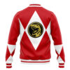 Red Ranger MMPR Varsity Jacket BACK Mockup - Anime Jacket UK Shop