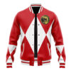Red Ranger MMPR Varsity Jacket FRONT Mockup - Anime Jacket UK Shop