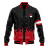 Uchiha Symbol Naruto Varsity Jacket FRONT Mockup - Anime Jacket UK Shop