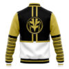 White Ranger MMPR Varsity Jacket BACK Mockup - Anime Jacket UK Shop