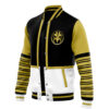 White Ranger MMPR Varsity Jacket F RIGHT Mockup - Anime Jacket UK Shop