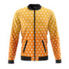 Zenitsu Agatsuma Demon Slayer Bomber Jacket FRONT Mockup - Anime Jacket UK Shop