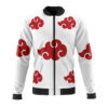 akatsuki white naruto casual bomber jacket hdf2o - Anime Jacket UK Shop