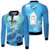 chihiro ogino cuddle nigihayami kohaku nushi haku for spirited away studio ghibli fan 1 fleece bomber jacketfyhbd - Anime Jacket UK Shop