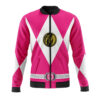 pink ranger mighty morphin power rangers casual bomber jacket 5pvks - Anime Jacket UK Shop